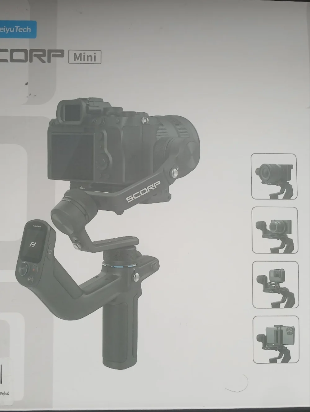 SCORP Mini Black 3-Axis Camera Gimbal Stabilizer
